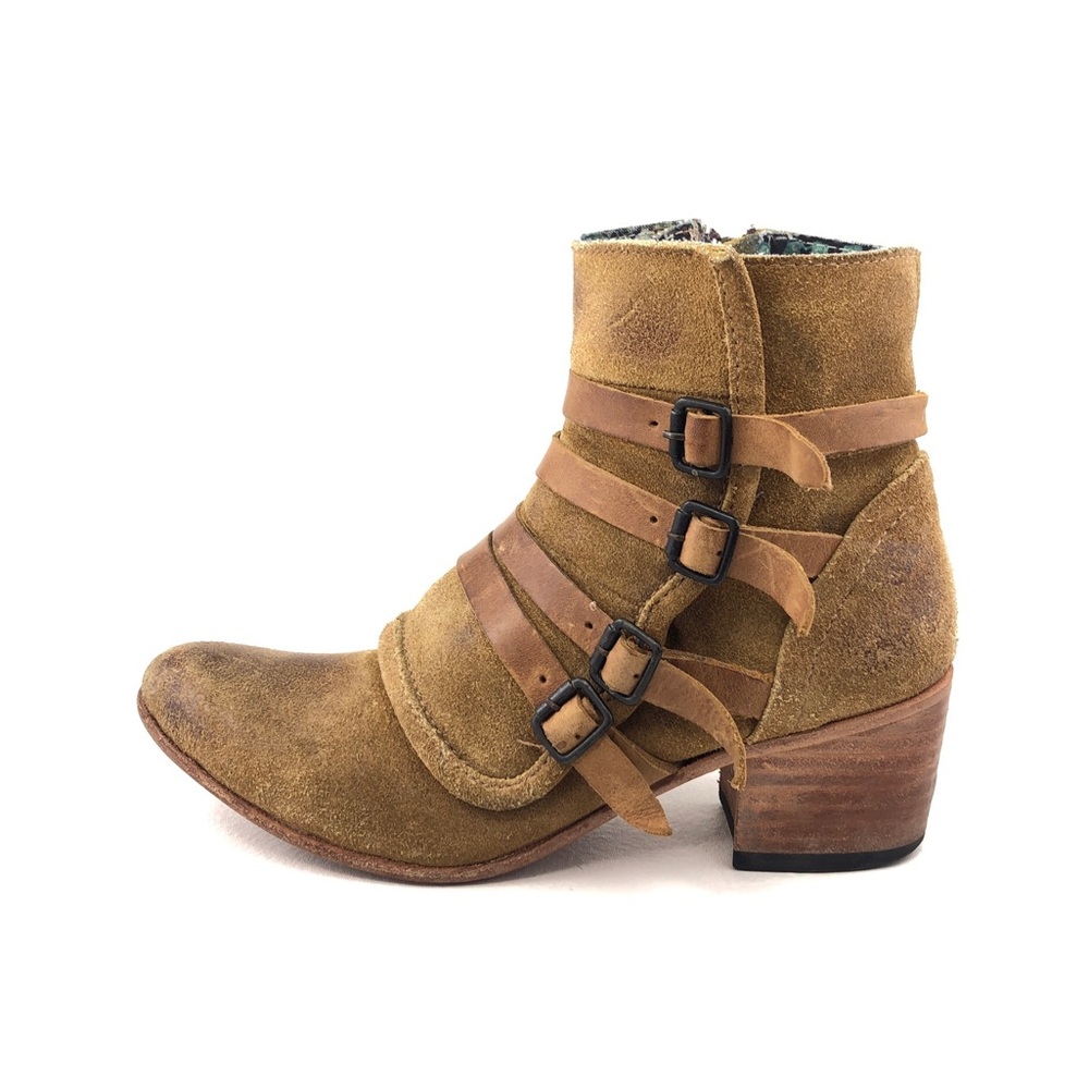 Freebird by Steven Weson Suede Western Ankle Booties 7